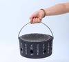 Round Portable Charcoal Grill for Boiling Tea and BBQ