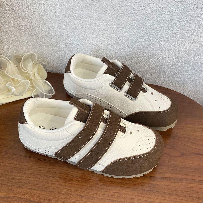 

Velcro women s new autumn retro niche low-top board shoes versatile casual white shoes 40 коричневый