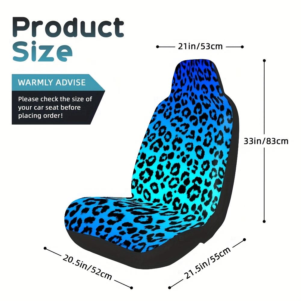 2pcs Tiger Stripe Print Car Seat Covers - & Leopard Spot Design, Washable Polyester, Universal Fit For Cars, SUVs, Trucks - Eleg