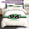 Hannover 96 Pattern Bedding Quilt Set Quilt Cover Pillowcase Home Decoration Birthday Gift (1 * Duvet Cover + 2 * Pillowcase, Without Core)