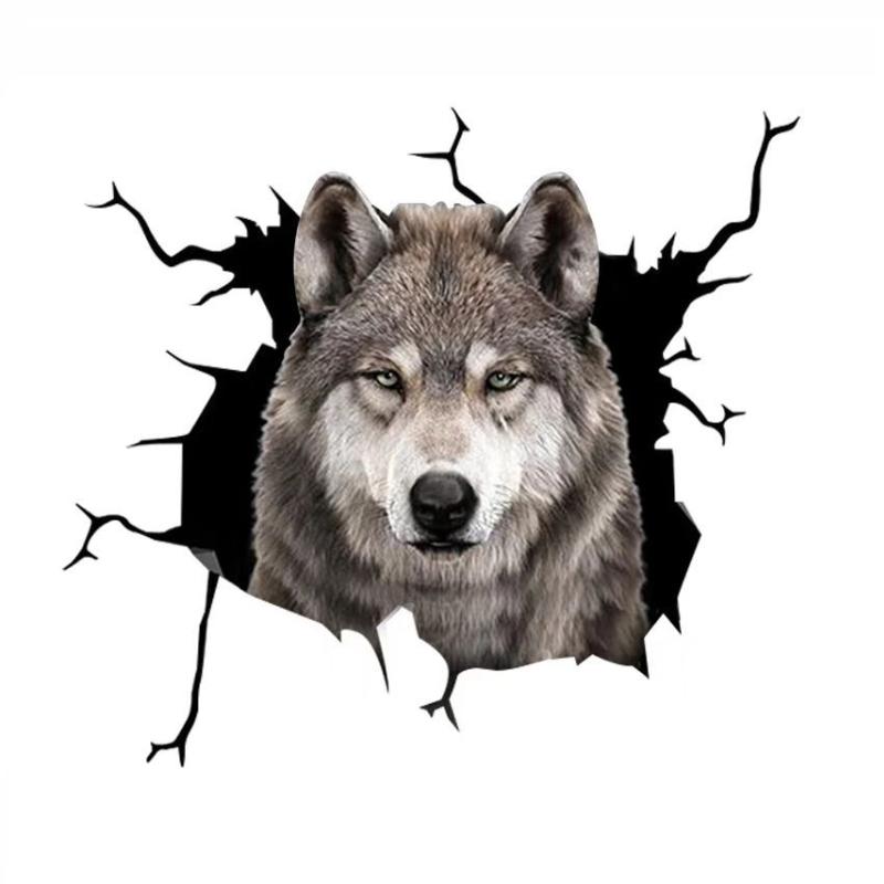 

Animal Car Stickers Waterproof PVC Auto Scratch Occlude 3D Simulation Electrostatic Decal Car Window Home Decoration