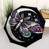 1pc Moon Butterfly Automatic Open/close Folding Compact Umbrella, 8-Rib Sturdy Canopy, Lightweight Portable, Everyday Use, Gift, Outdoor Umbrella, Tra