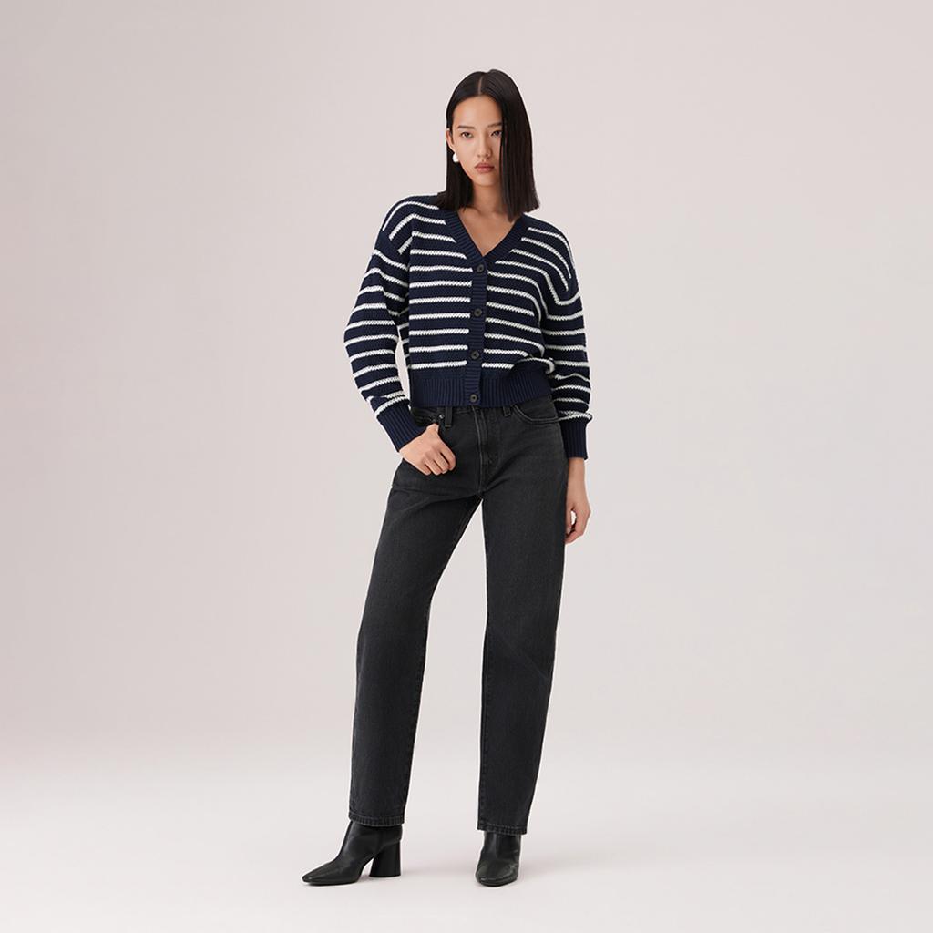 Levis Relaxed Comfortable Versatile Striped Knit Sweater Women tops A8728-0028