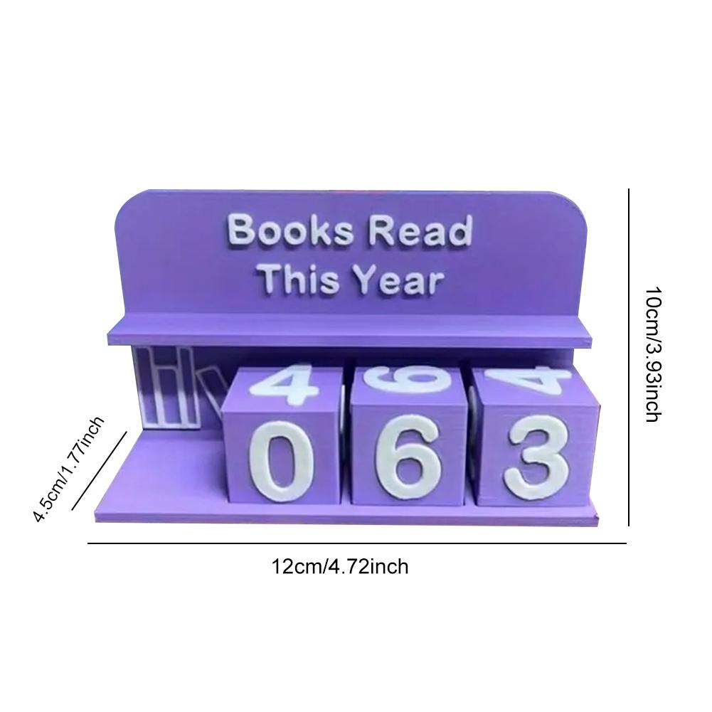 Books Read This Year Counting Ornaments 3D Printed Book Read Tracker Library Decor Ornament Wear Resist Library Decor