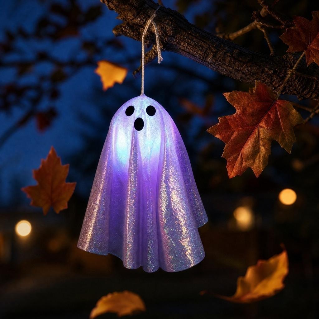 Halloween Decorations, .4in Glowing Lights for Indoor Outdoor House Party, Porch Yard Garden Tree Hanging Ornaments