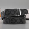 Men's Casual Patchwork Faux Leather Waist Belt with Letter Pattern