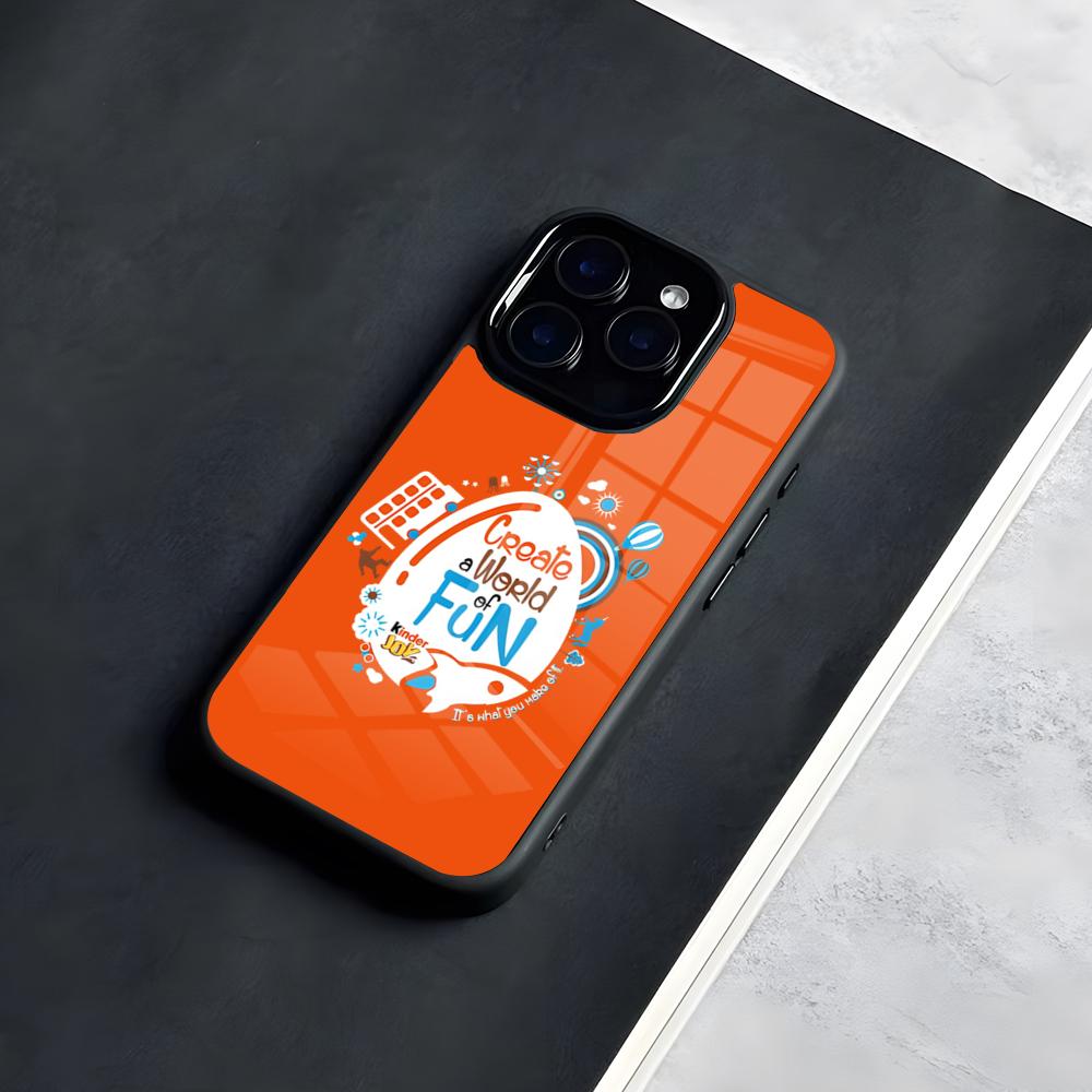 Trolly Egg K-KINDER JOY Surprise Phone Case For IPhone 17 Pro Max 16 15 14 13 11 Pro Max Plus Glass Phone Case
