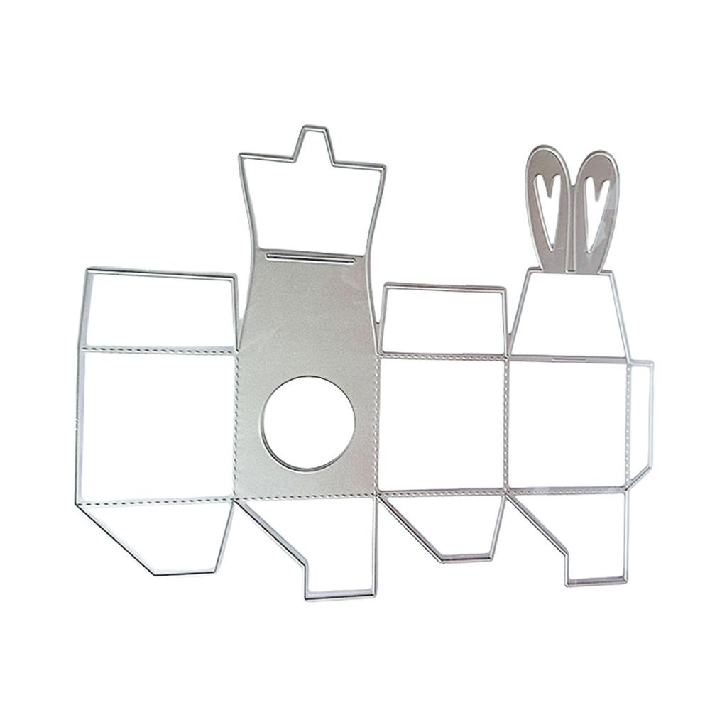 Bunnies Ears Box Cutting Dies Carbon Steel Die Cut Templates for Card Making Scrapbooking Packaging Embellishment