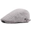 Berretto di lino, cappello da uomo, cappello forward retrò vecchio stile, cappello verde letterario, cappello da sole
