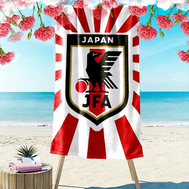 Japan JAF Print Beach Towel, Large Soft Quick Dry Towel for Beach Camping Swimming