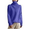 Women's Solid Color High Neck Knitted Top, Casual Commuting Loose Sweater