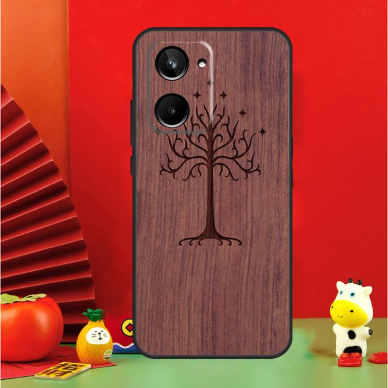 Baum Blüte Bambus Holz Für Realme 12 10 9 11 Pro Plus GT5 GT Neo 6 C53 C51 C35 C33 C30 C25s C21Y C31 C67 C55 Hülle