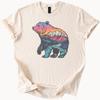 Bear Mountain Sunset Graphic T Shirt Nature Hiking Wilderness Animal Art Tee Forest River Landscape Outdoor Adventure Shirt