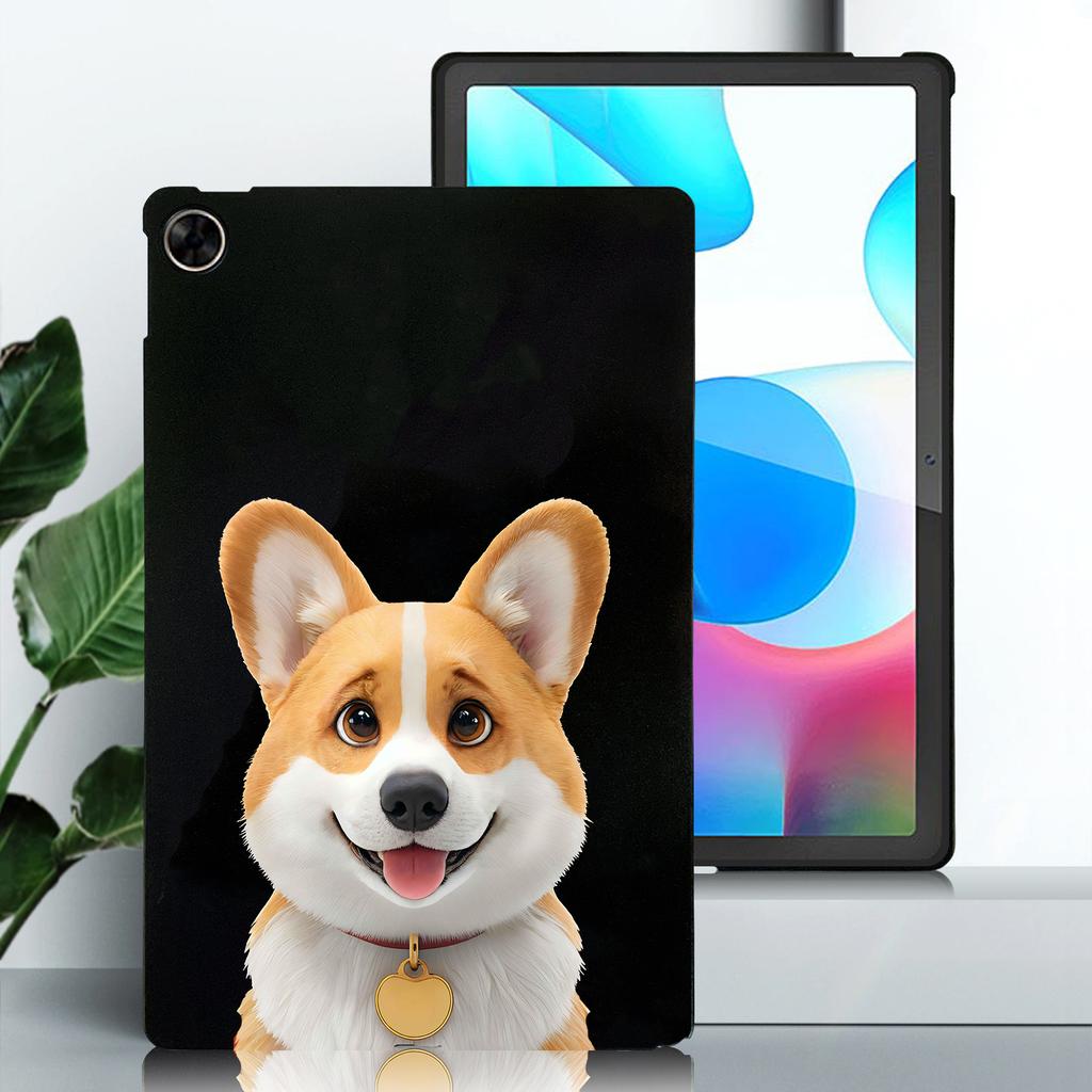 Cartoon-Welpen-Katze, weiche schwarze TPU-Schutzhülle für OPPO Realme Pad 10,4 Zoll/OPPO Realme Pad 5G, stoßfeste Tablet-Hüllen