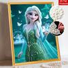 Disney Pittura con Perle Regina Elsa Pittura Artistica con Perle Fai-da-te Pittura con Gemme di Perla Quadri Artigianato Forma Speciale Decorazione Murale per la Casa