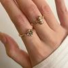 Geometric Design Unique Green Ring Women Adjustable Fashion Jewelry Piece