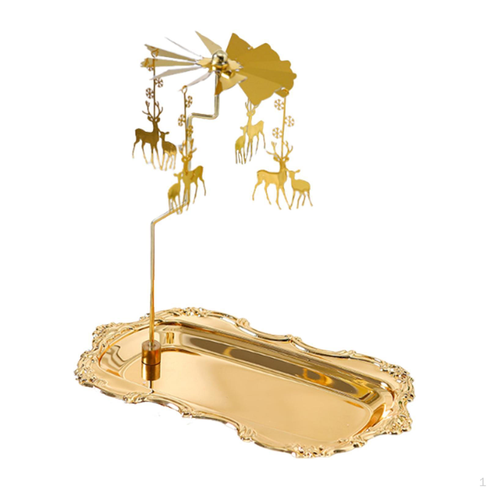 

Вращающийся поднос, подсвечник, элегантный, многоцелевой, для ужина при свечах, декоративный, кофейный Deer Pendant