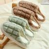 Couple cotton slippers winter 2025 new indoor home home home non-slip warm plush slippers