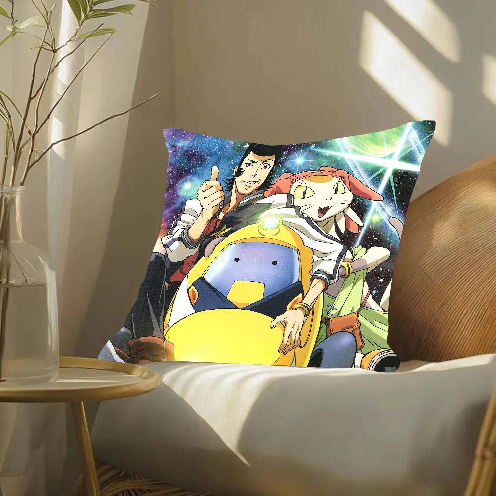 Space D-Dandy Anime Pillow Case Fashion Square Pillowcase Bedroom Sofa Room Ins Decoration Leisure