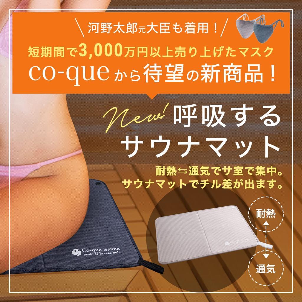 [co-que] Sauna Mat 39.2cm x 29.7cm Foldable 4mm Thick Cushioning Large Size Ventilation Holes Breathable Machine Washable Quick Drying Dark Gray