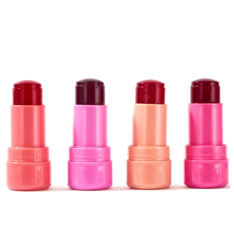 Jelly Blush Stick: Moisturizing Shimmer, Natural Contouring, Dual-use for Lips and Cheeks, Long-lasting Makeup, Highlight Rouge Cream
