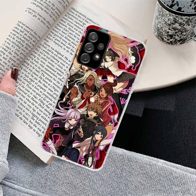 Cool Anime Danganronpa Phone Case For Samsung Galaxy S10 S21 S22 Plus Ultra A91 A51 A21S A12 Transparent Phone Cover
