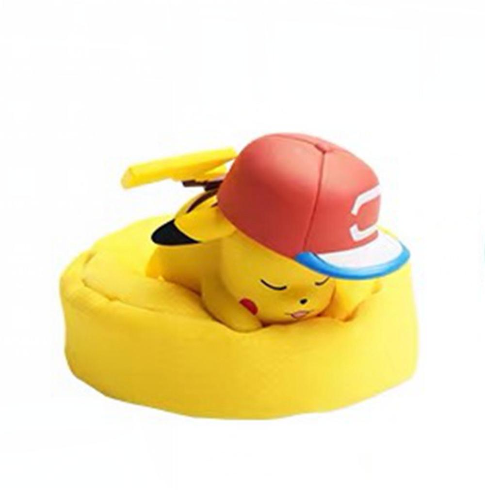 Cute Anime  Pikachu Eevee Squirtle Bulbasaur Snorlax Sleeping Ver. PVC Action Figure Statue Collectible Model Toys Doll
