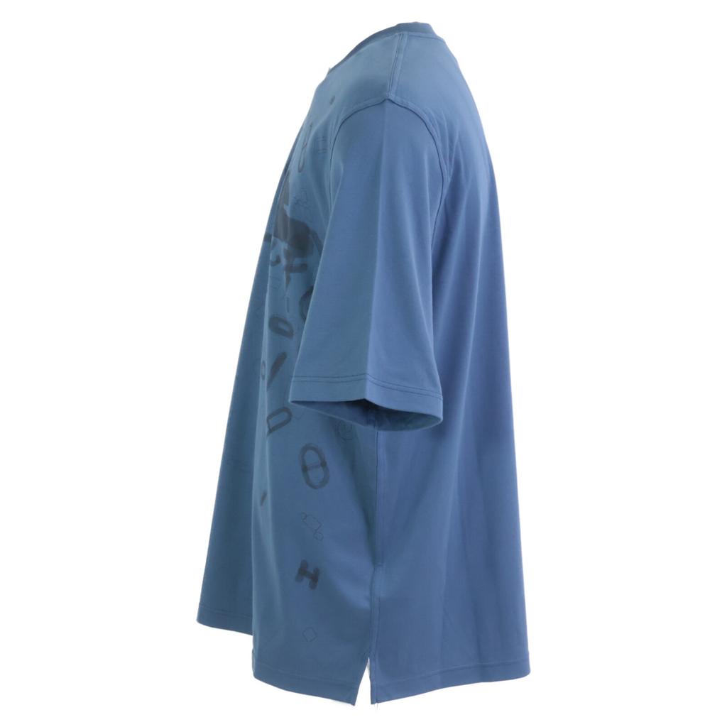 Hermes [/Inlands Regular] FRAGMENTS EQUESTRES Kurzarm-T-Shirt/ Oberteile L blauGebraucht
