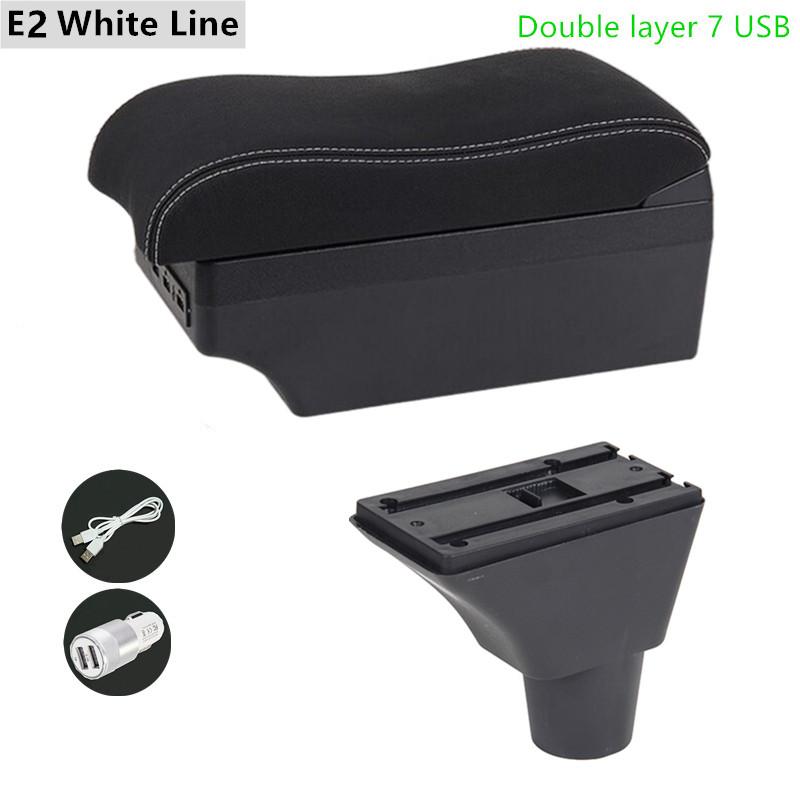 For Seat Ibiza Armrest Box Ibiza 6j Ibiza 6L Central Store Content Storage Box with Cup Holder Products with USB Accessories