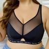 Anti-sagging and Supportive Plus-size Women's Bra Adjustable Thin Style for Chubby Girls