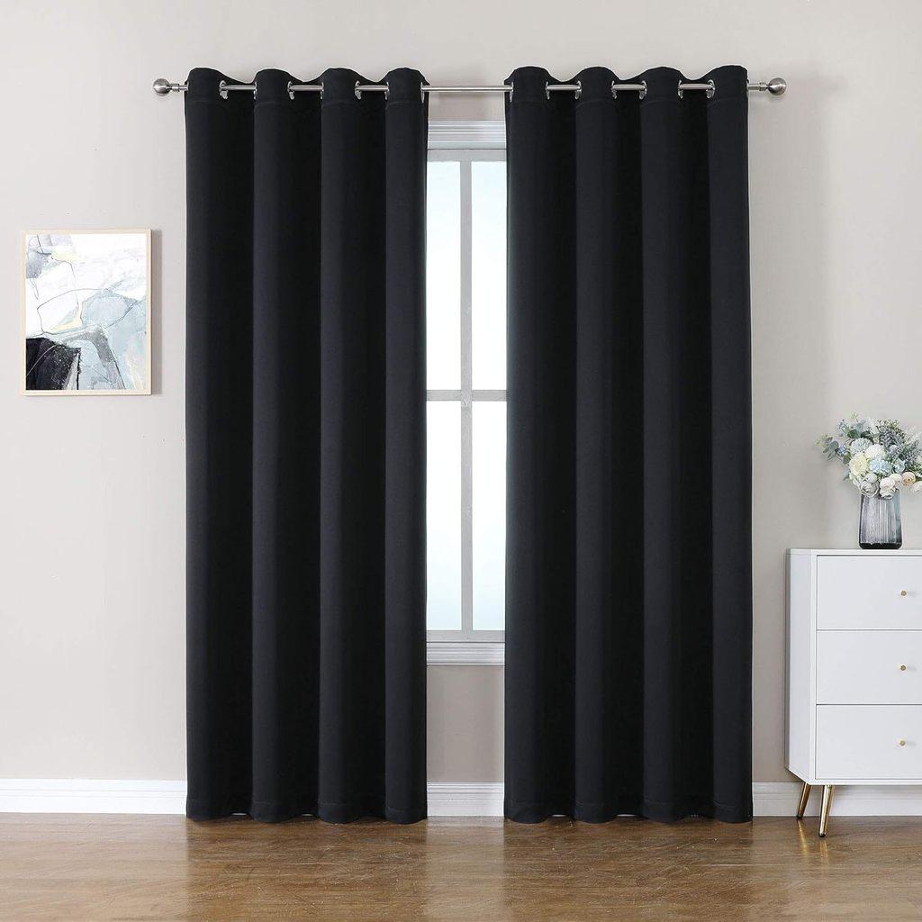 Modern Minimalist Polyester Blackout Curtains For Bedroom And Living Room With High Light Blocking For Home Decor