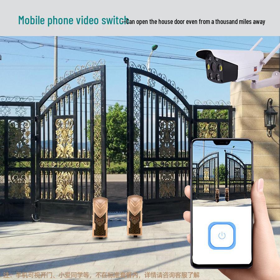 Electric Double Leaf Swing Gate Motor with Remote for Villas and Courtyards