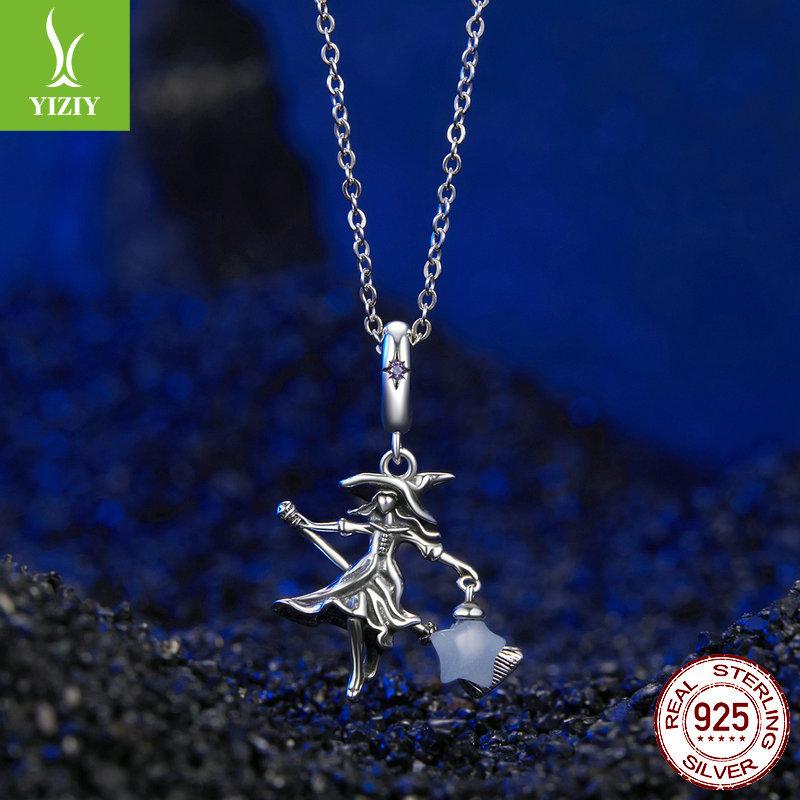 Halloween Luminous Elf Diy Pendant Accessories, Creative Luminous Stone S925 Silver Bracelet Beaded