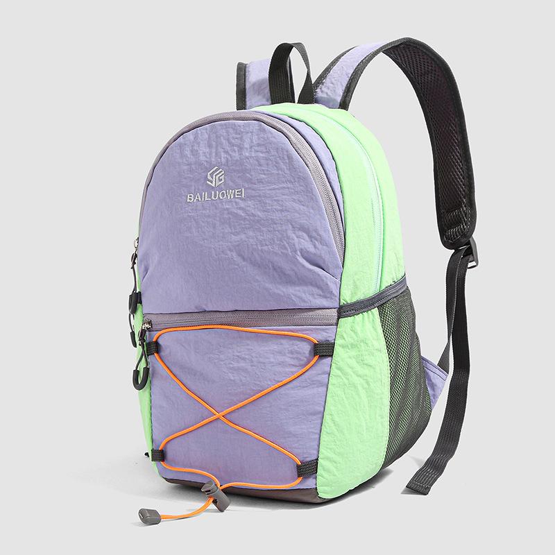 Schoolbag Outdoor Contrast Light Backpack Unisex Leisure Travel Sports Backpack Trendy Versatile Student School Bag