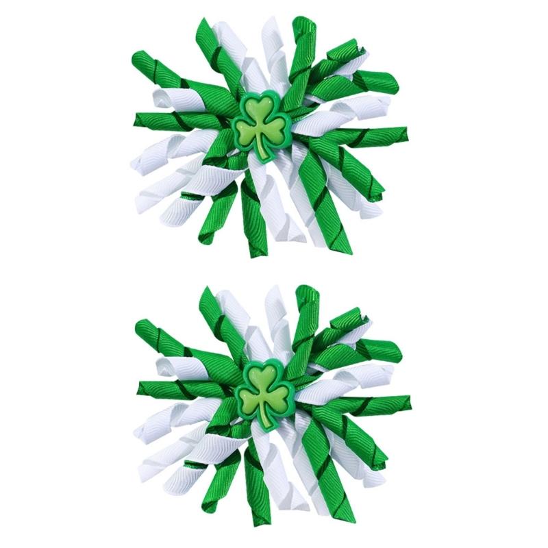 1 Pair Saint Patrick's Hair Clips Stylish Girls Hair Barrettes Hairclips Side Hairpin Trendy Headwear Hair Accessories