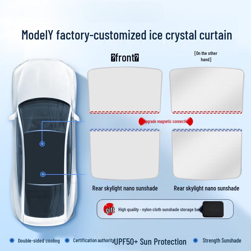 Tesla Model Y Sunroof Sunshade: Light-Blocking Curtain for Refresh 3
