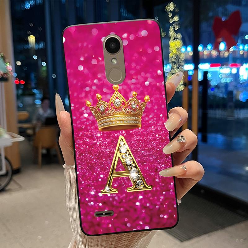 

Чехол для телефона LG K10 2018/K11 2018 /K11 Plus Мягкий Силиконовый Черный Чехол Буква от А до Я Красивый Модный Узор Корона Корпус LG K10 2018