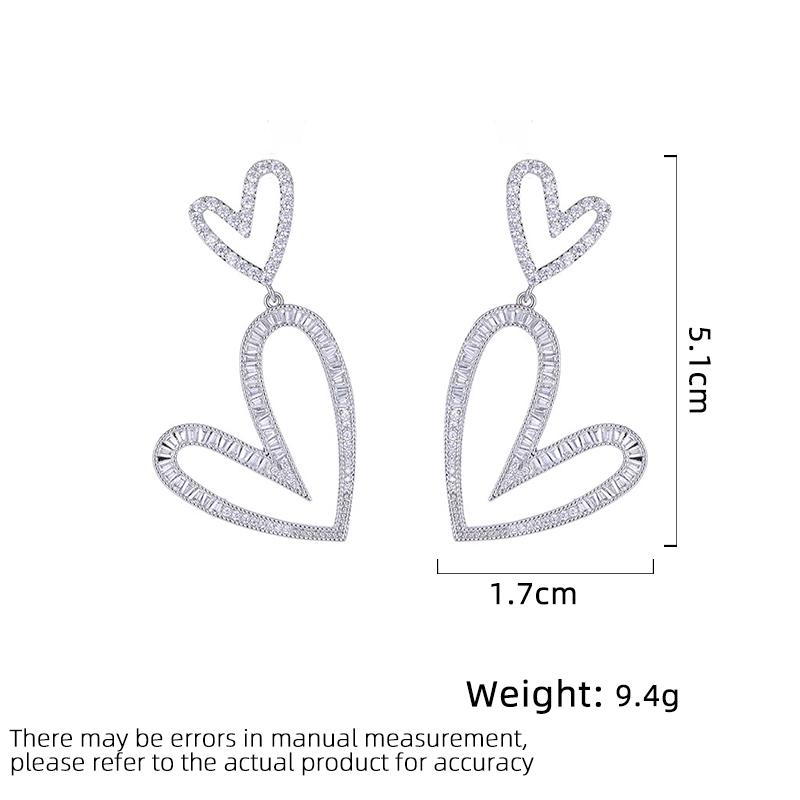 Women's Light Luxury Design Elegant Hollow Heart-Shaped Earrings Fashionable And Versatile, Niche Design Earrings