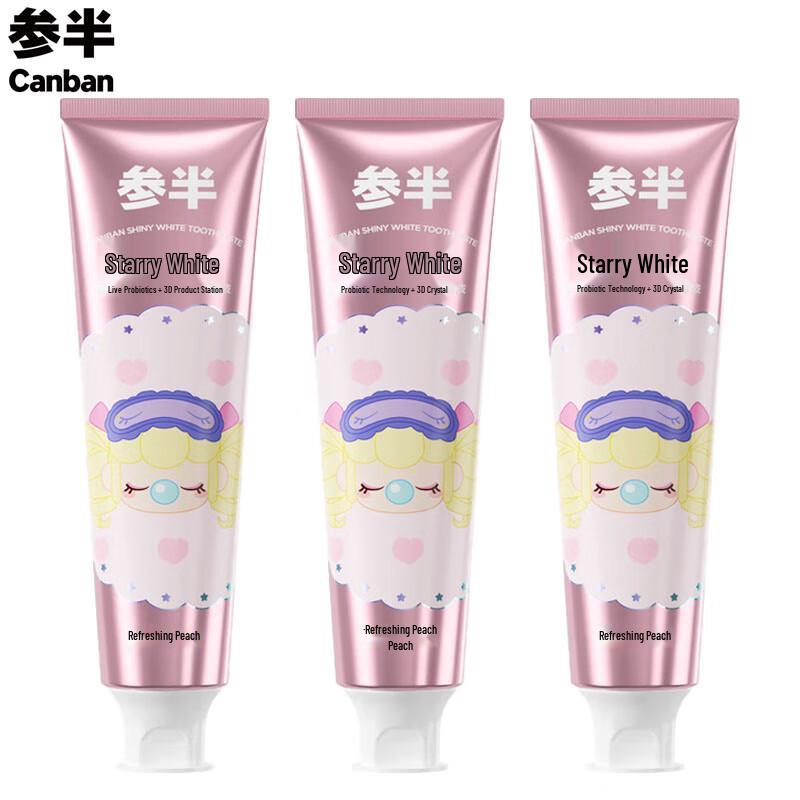 Зубная паста Canban Starry White Peach с пузырьками, 3 шт.