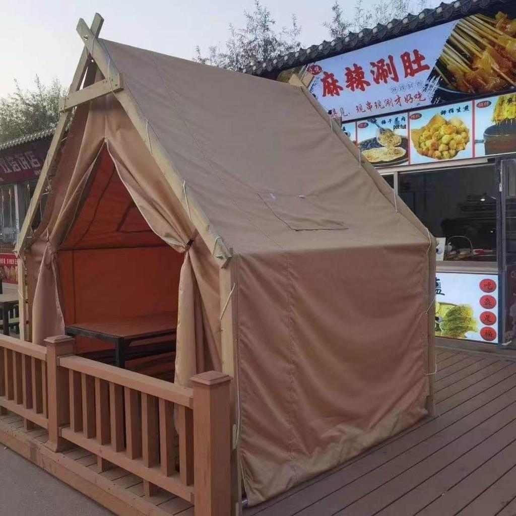 Starry Sky Triangle Tent - House-Shaped B&B Campsite Fabric Rooftop Tent for Outdoor Camping