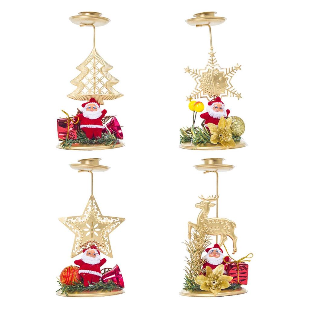 2025 Christmas Candle Holder Pillar Candle Holder Party Decor Decorative Festival Dining Room Candles Stand Table Decoration