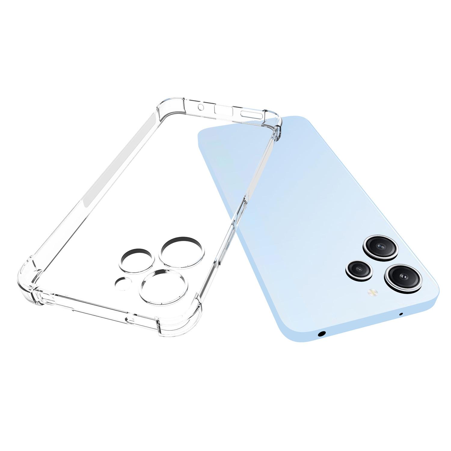 

For Xiaomi Redmi 12 4G/12 5G (Global)/Poco M6 Pro 5G Anti-Slip TPU Back Case Transparent Drop Resistant Phone Cover A
