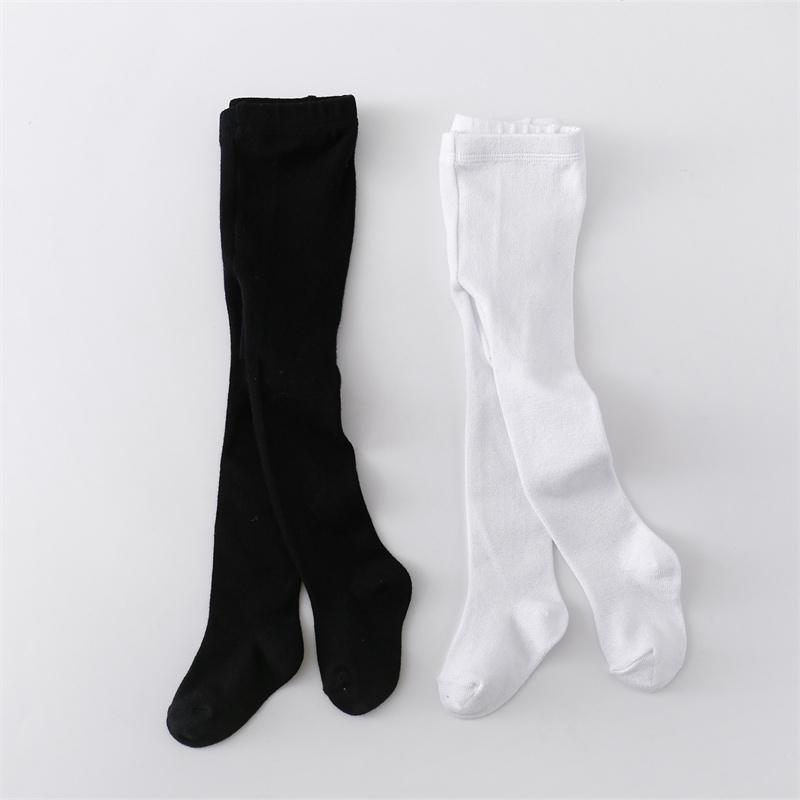 Newborn White Black Tights For Baby Knitted Stockings for Girls Cotton Infant Tights For Girls Casual Toddler Pantyhose Autumn Spring