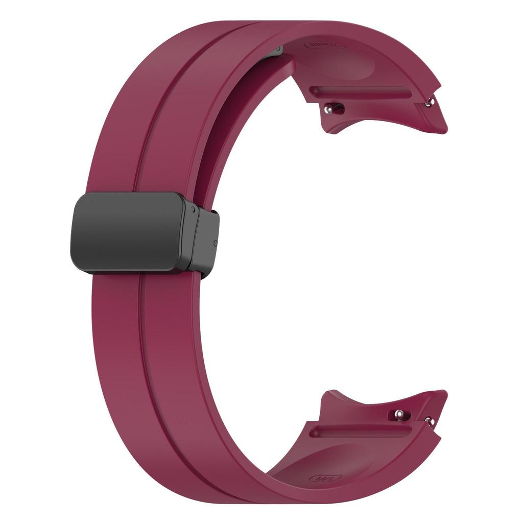 Silicone Strap with Folding Magnetic Buckle for Samsung Watch 4/5/6/Pro - In Stock