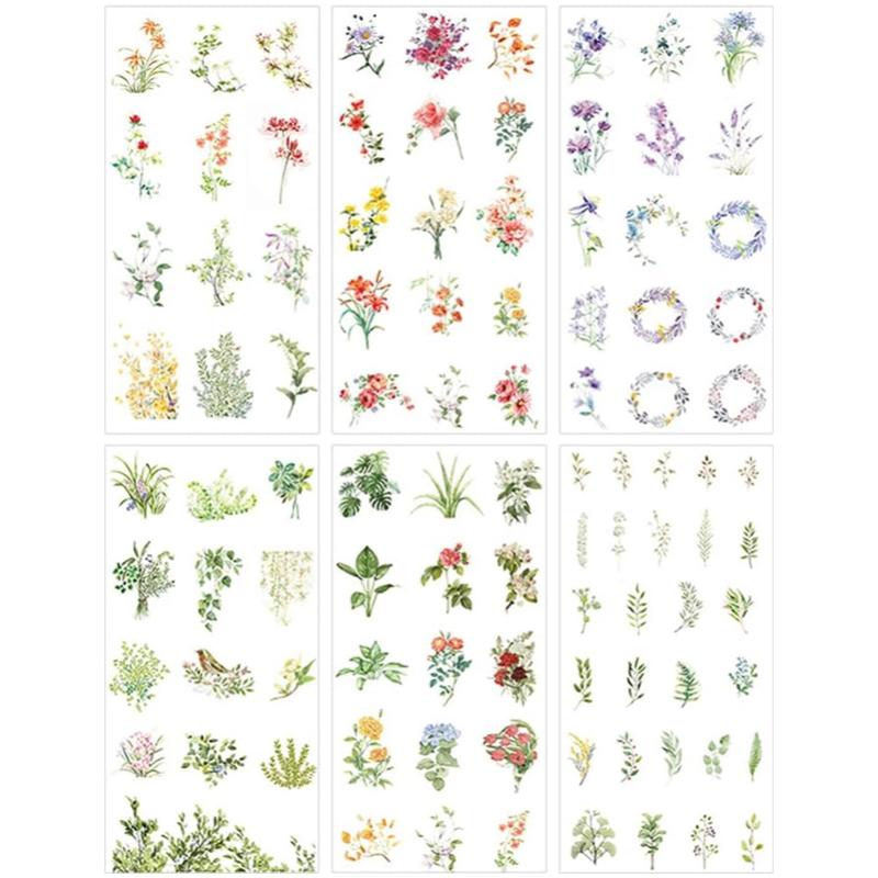 1 rinkinys romantiškų vyšnių žiedų lipdukų, skirtų „Scrapbooking“ – meniniams amatams, užrašams Vaikams, merginoms „pasidaryk pats“ kelionių žurnalo abėcėlės kortelės