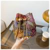 New Women's Sequin Chain Single Shoulder Crossbody Bag Large Capacity Bucket Bag Floral Handbag Handwoven Embroider Shoulder Bag
