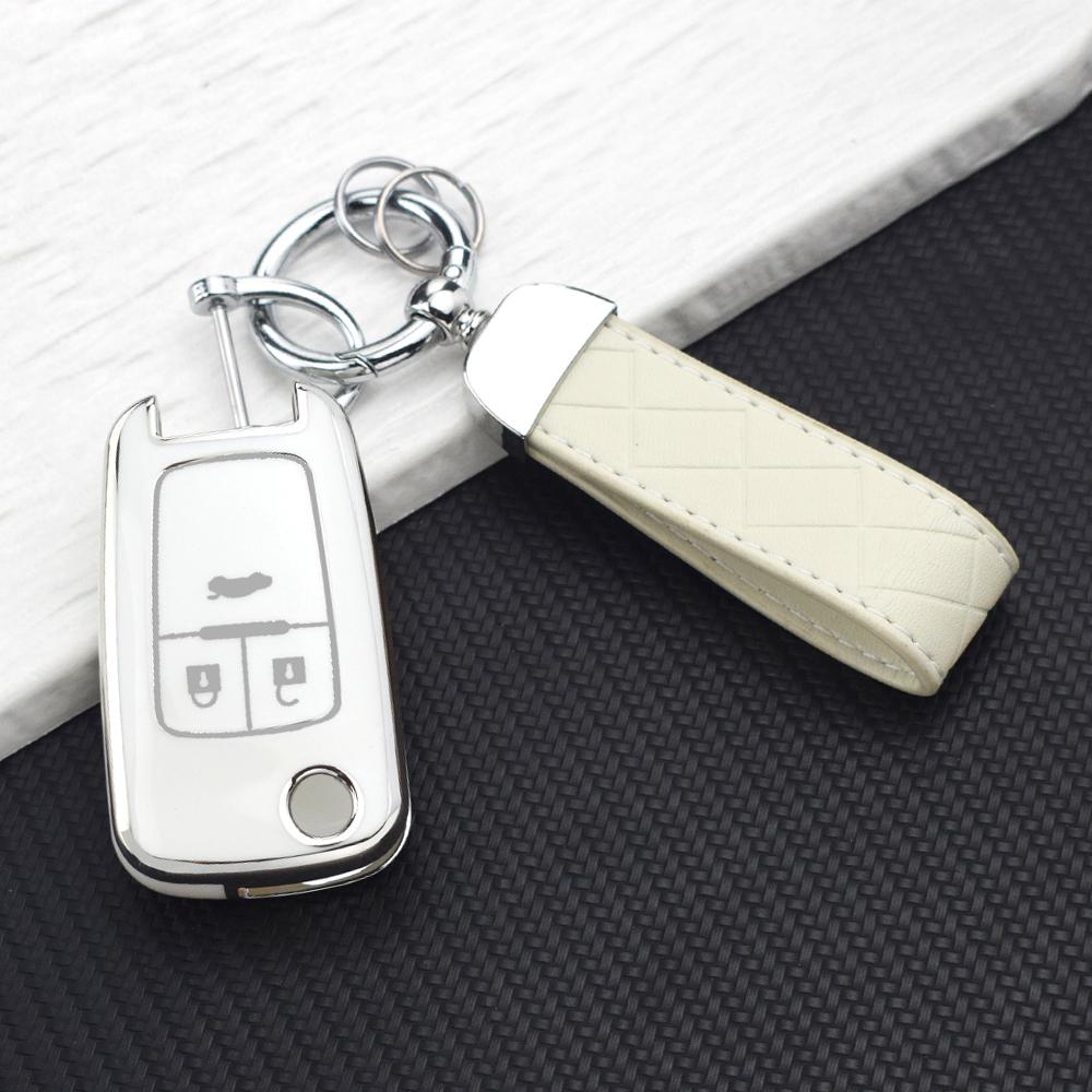 2/3 Buttons Tpu Car Key Case Cover For Chevrolet Malibu Cruze Camaro Aveo Sail Epica Lova Impala Orlando For Buick Opel Key Bag