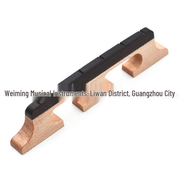 Ebony Maple Solid Wood Banjo Bridge for 4, 5, & 6-String Banjos