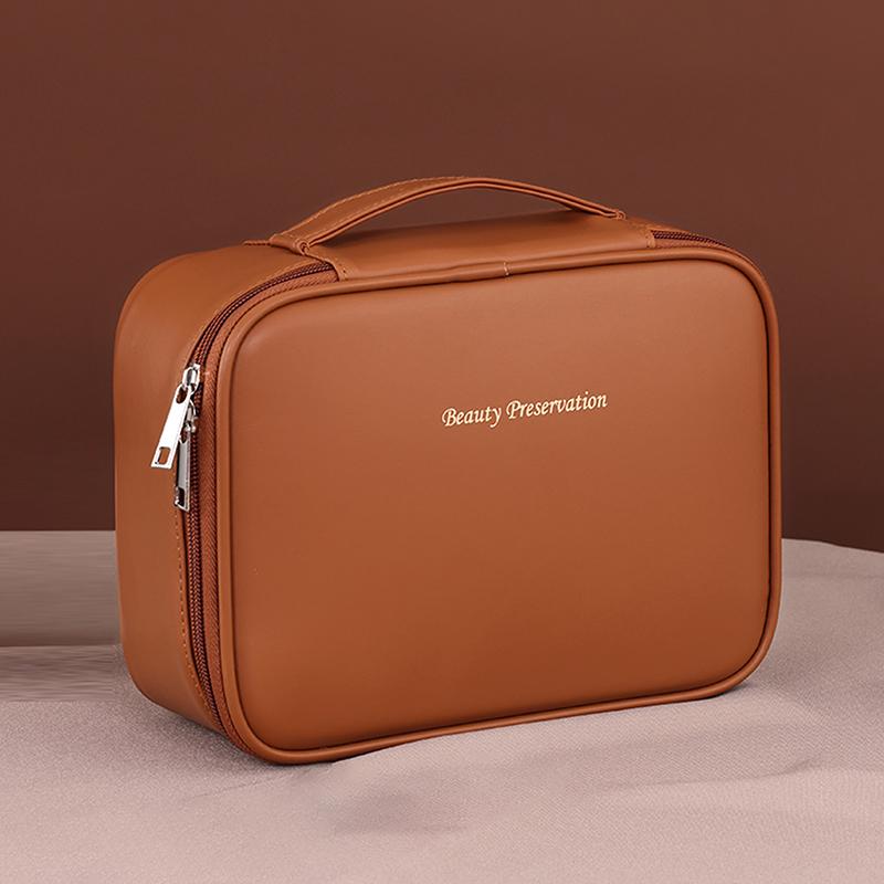Portable Large Capacity Multipurpose Cosmetic Bag Freely Split Makeup Storage Bag High Aesthetic Trendy Cosmetic Organizer Bag