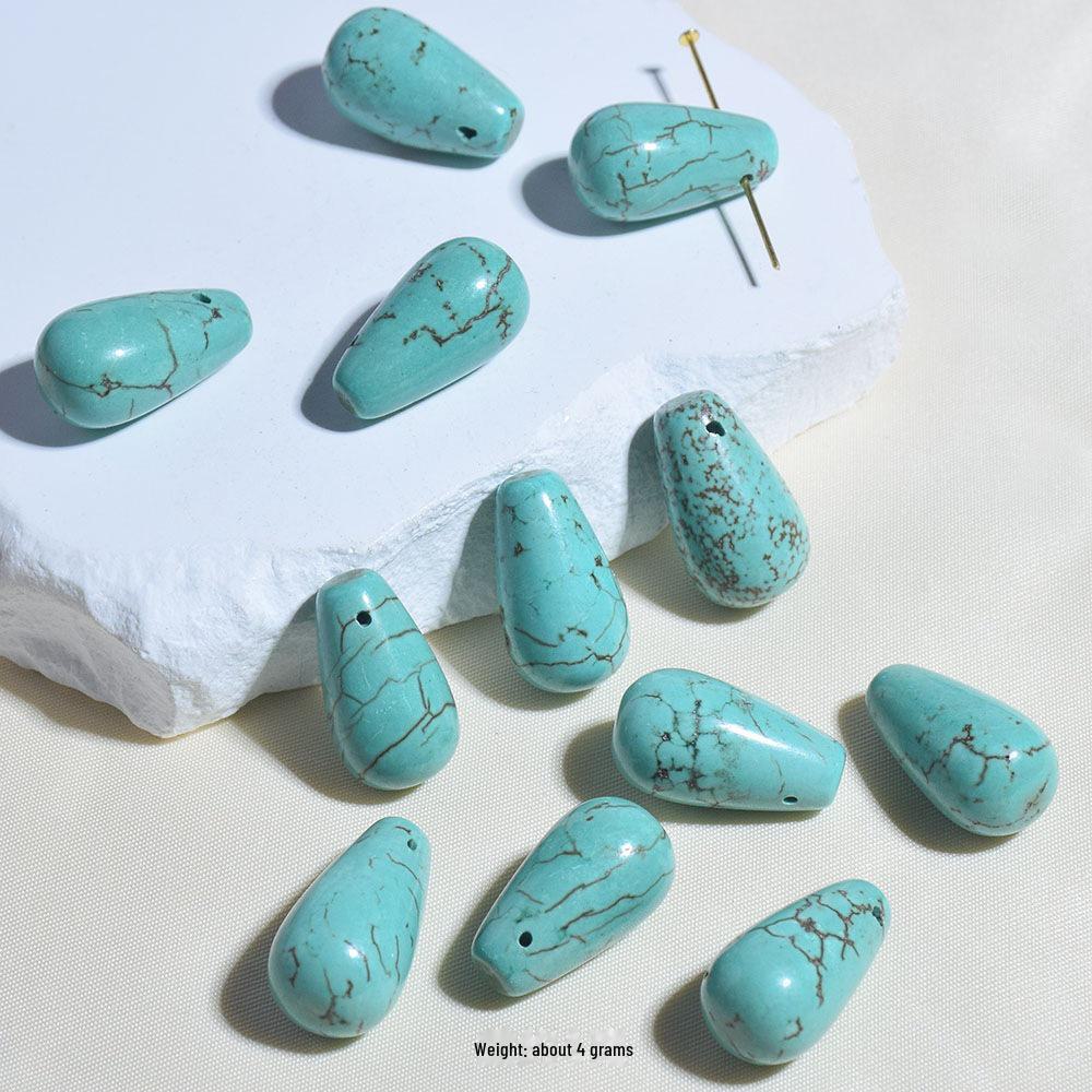 

Натуральные бирюзовые бусины ручной работы: Ожерелье, кулон, браслет, буддийские аксессуары